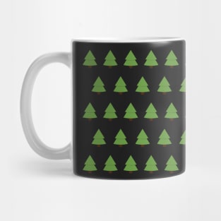 Green Tree on Red Mug